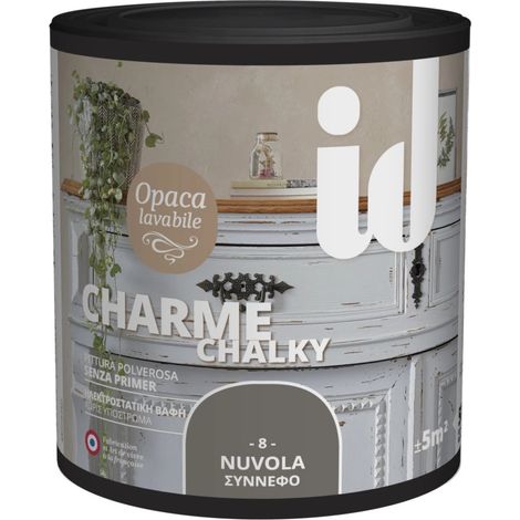 pittura polverosa opaca per restauro mobili "charme" nuvola 500 ml (1/3)