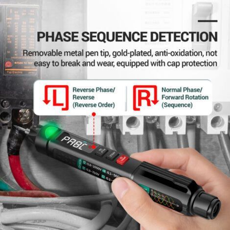Multimètre 6000 points testeur de compteur numérique avec écran LCD rétro-éclairage lampe de poche NCV arrêt automatique plusieurs pour tension courant résistance capacité diode test de c (1/5)