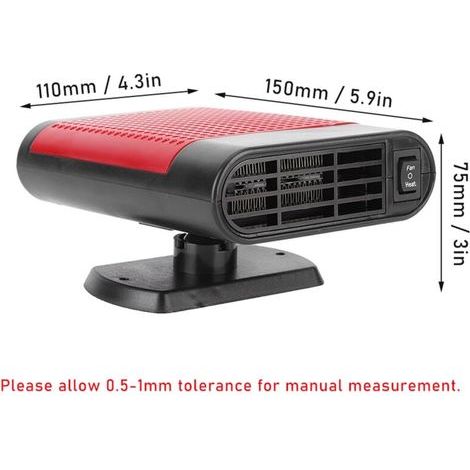 Chauffage de voiture Portable 24V, ventilateur de refroidissement, dégivreur de pare-brise d'hiver, désembuage (1/4)