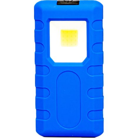 Lampe de poche LED à clip plat bleu (1/5)