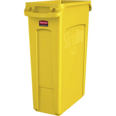 Rubbermaid 1956188 Collettore di Rifiuti con Condotti di Ventilazione, Giallo (1/5)