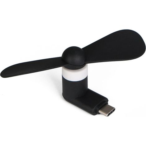 Ventilador Mini - Tipo C - 8 5 Cm - Negro - Universal - 1 Unidad (1/5)