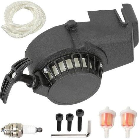 pair Démarreur à Rappel pour Moteur 2 Temps 43cc 47cc 49cc Pocket Coolster QG50 Moto pour Syx 50cc pour SSR SX50 Mini Dirt Bike Pocket Rocket Bike Moto Quad ATV Pièces (1/4)