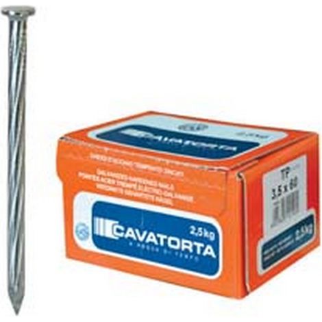 2KG CHIODI ANTINFORTUNISTICI ACCIAIO ZINCATO TESTA PIANA  -ø mm.3,5x50