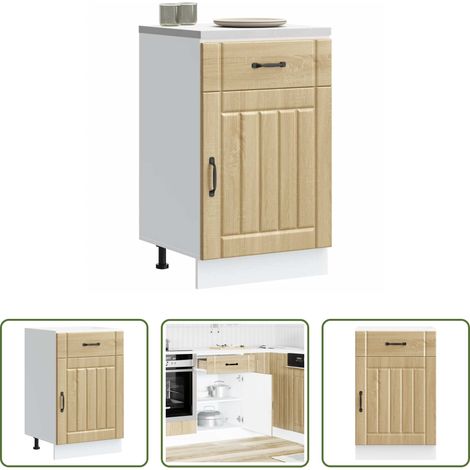 Küchenmöbel - Küchen-Unterschrank Lucca Sonoma-Eiche Holzwerkstoff (1/5)