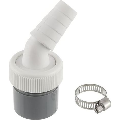 Adaptateur de vidange pour lave-linge, connecteur pour lave-linge, tuyau de vidange pour lave-vaisselle avec sortie de 40 mm et entrée de 18 à 24 mm, avec 1 collier de serrage de 20 à 32 mm (1/5)