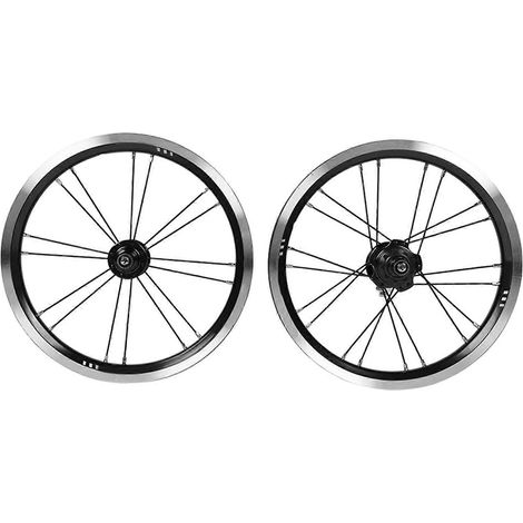 Roues VTT 14 Pouces Jantes Alliage 9 Dents pour Vélo Pliant Freinage V-Brake Paire (1/5)