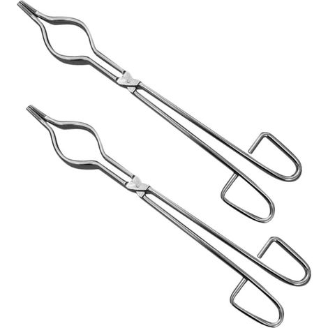 Pinzas para crisol de 2 piezas, de acero para fundir oro, herramienta para la fabricación de joyas, pinzas manuales para fundición de metales. (1/5)
