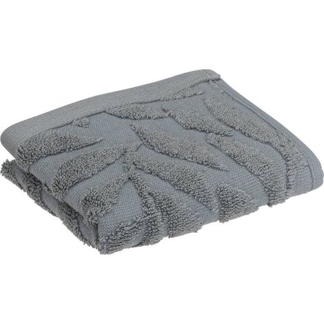 Serviette de toillette Sea View coton gris ardoise 30x50cm - Atmosphera créateur d'intérieur (1/2)