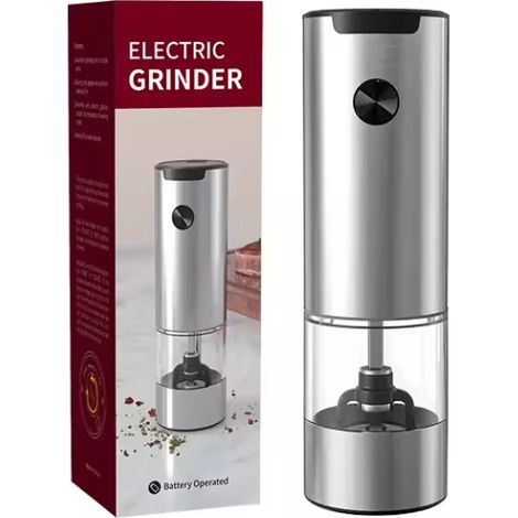 Automatische elektrische Salz- und Pfeffermühle mit LED-Licht, einstellbarer Mahlgrad, Küchenwerkzeuge (1/5)