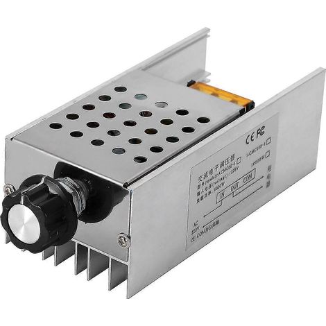 Régulateur de tension SCR 220 V CA 6000 W avec variateur électronique, thermostat et boîtier. (1/5)