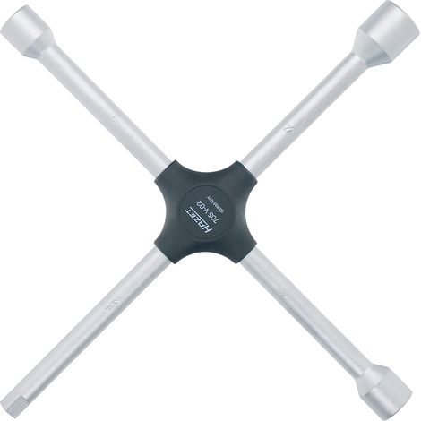 Hazet Kreuzschlüssel 705V-02, Außen Sechskant Profil, SW 17 x 19 x 22 x Außenvierkant 12,5 = 1/2 mm (1/5)