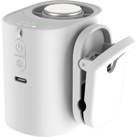 Filiyano-Ventilateur portable haute vitesse à clip ceinture pour extérieur — Refroidissement thermoélectrique, affichage LED, rechargeable par USB (1/5)