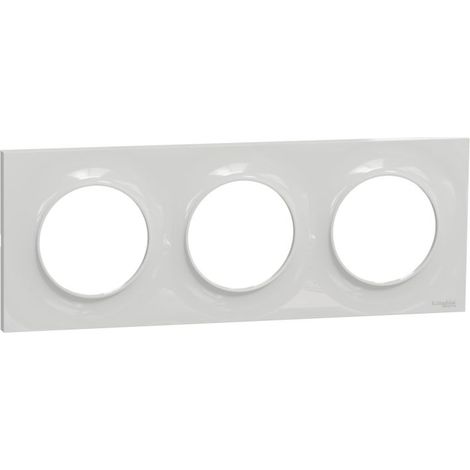 SCHNEIDER ELECTRIC SC5S520706A1 ODACE STYL PLAQUE 3 POSTES HORIZONTAUX OU VERTICAUX, GRIS