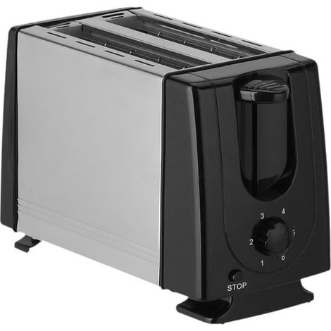 Grille-pain - Pain - Grille-pain 2 tranches - 6 niveaux de brunissage - Fentes extra larges - Pour bagels et croissants (1/5)