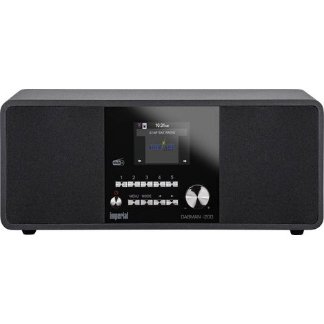 Imperial Dabman i200 V2 Radio Internet da tavolo DAB+, FM, Internet AUX, USB, DLNA, LAN, Internetradio Nero (1/5)