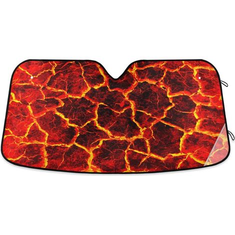 208 Couverture Pare-Brise Voiture Halloween Mauvais Yeux - Rouges