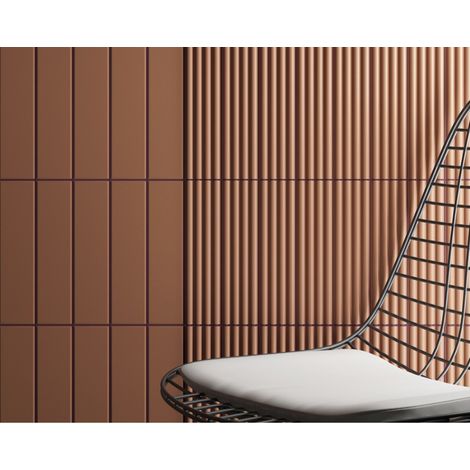 Carrelage mural faïence effet relief Cloud Terra 20x5cm – Finition mate – Pour pose droite ou diagonale – Boîte de 0.38 m2 – Equipe (1/2)