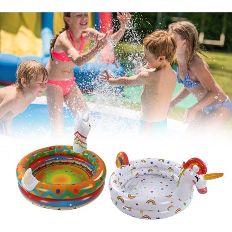 Piscine gonflable pour enfants, usage domestique, bébé, famille, pataugeoire pliable en forme d'animaux, pataugeoire extérieure pour enfants (1/5)