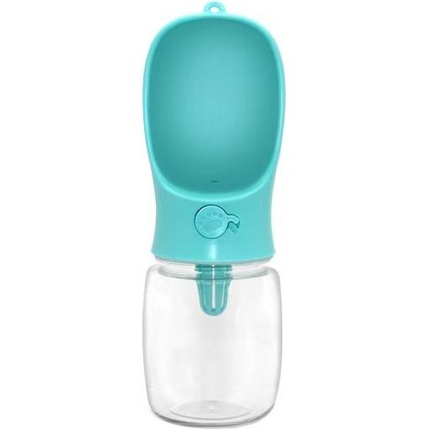 Botella de agua plegable para mascotas, ideal para llevar a todas partes: botella de agua portátil de 350 ml, adecuada para gatos y perros durante paseos y excursiones al aire libre (rosa). (1/5)