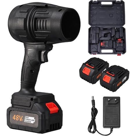 Souffleur Turbo Jet, souffleur d'air sans fil ultra-puissant, souffleur de feuilles sans fil 190 000 tr/min avec 2 batteries, vitesse maximale de 32 000 tr/min - AquaForge (1/5)