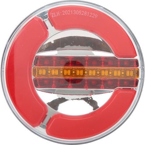 Headerbs Voyant de Remorque LED 12-24V LED Feu Arrière de Remorque Chrome Rond IP67 Étanche 3000K Boîtier Rouge Transparent pour Camion Bateau Yacht. (1/5)