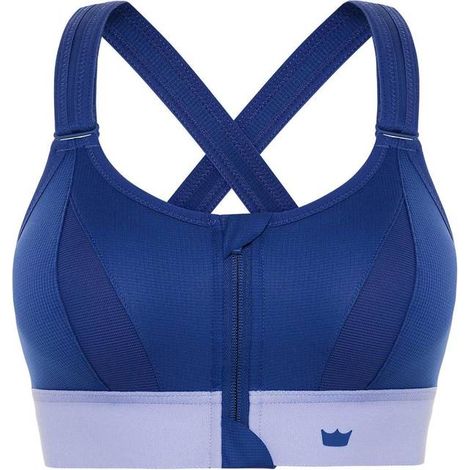 SHEFIT BLAUER SPORT-BH STARKER HALT VERSTELLBAR L