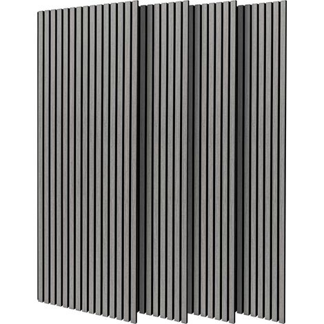 Beethoven - Set di 4 pannelli fonoassorbenti decorativi in legno 150x60 cm, grigio (1/5)