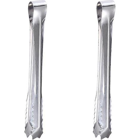 Pince à glaçons en acier inoxydable pour seau à glace, pince de service pour glaçons avec dents (1/5)