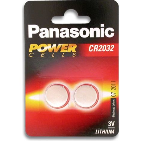 Knopfzelle Panasonic Cr2032 3v Zweiteiliger Blister 90011m