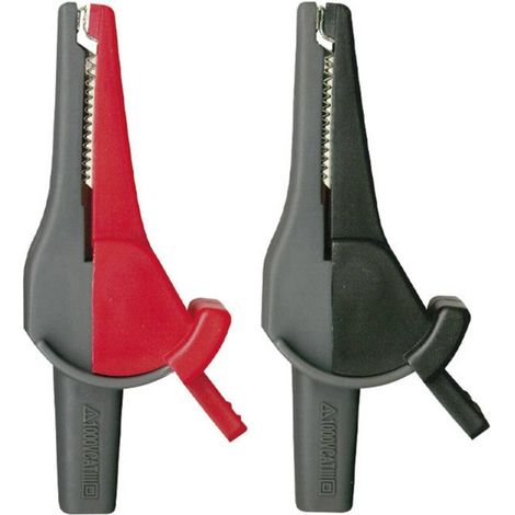 Beha Amprobe 370012 Kit morsetti a clip/coccodrillo isolati Presa 4mm CAT III 1000 V, CAT IV 600 V Rosso, Nero