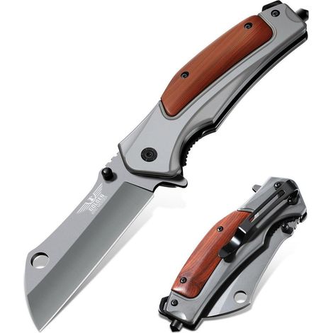 Klappmesser mit Holzgriff Outdoor & Camping Geschenk für Männer & Frauen