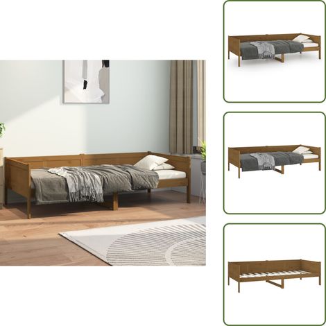 Divano in pino - vidaXL Dormeuse Ambra in Legno Massello di Pino 90x190 cm -