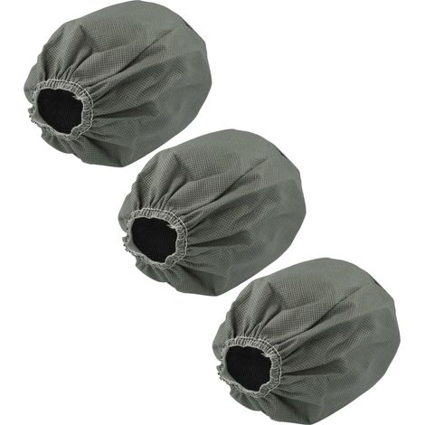 vhbw 3x filtro de tela reemplaza Bosch 2609256F41 para aspiradora industrial, aspirador húmedo/seco - Bolsa tejido, lavable gris