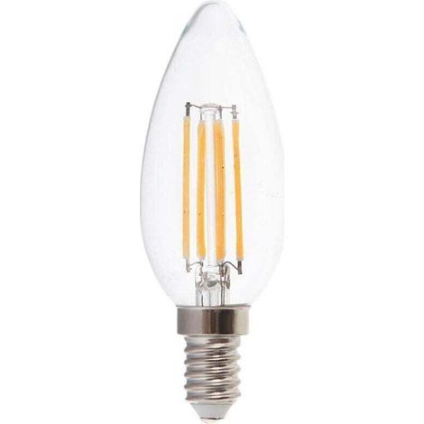 LED à filament bougie , XU,V-TAC 4 W E14, Blanc froid, produit de haute qualité, longue durée de vie, économe en énergie, sans UV, conforme à CE/RoHS , satisfaction garantie - KZQ (1/4)