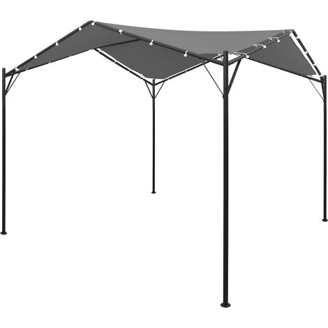 Cenador gris antracita 4x4 m vidaXL