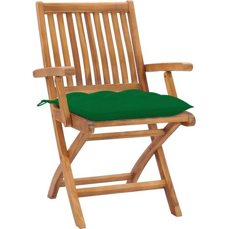 Maison Exclusive - Sedie da Giardino Pieghevoli con Cuscini 6 pz Massello di Teak (1/5)