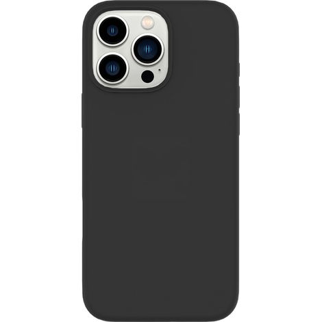 Coque eSTUFF infinite riga pour iPhone 16 Pro, noire. Matériaux : 51 % PC recyclé, 25 % silicone recyclé. ES67120052