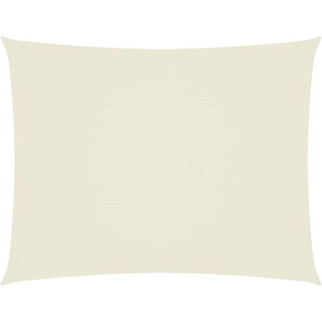 vidaXL Parasole a Vela Oxford Rettangolare 4x6 m Crema