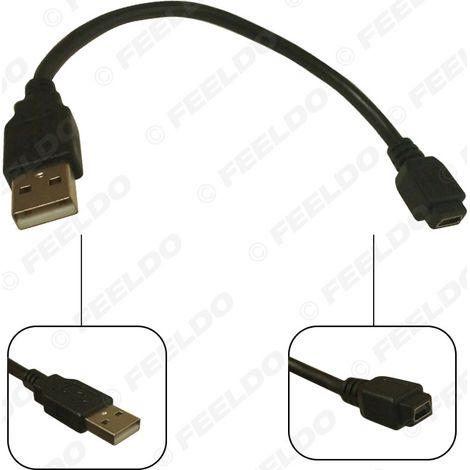 Compatible avec les câbles adaptateurs USB d'origine des voitures Nissan, Ford Focus, GM et MG pour la conversion audio, CD/DVD, navigation et clé USB.