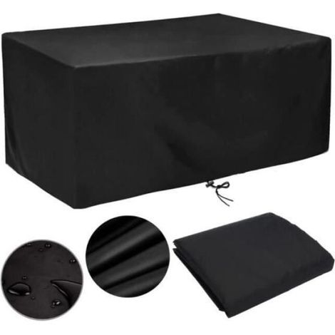 Housse Table de Jardin 200x100, Housse Salon de Jardin 200x100x75cm Rectangulaire Imperméable Bache de Protection Exterieur Housse (1/4)