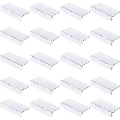 30 porte-étiquettes de prix en plastique pour supermarché-8X4CM-Transparent (1/3)