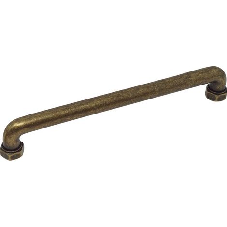 Poignée de meuble boston – Entraxe 192 mm – Matériau zamac – Largeur 14 mm – Finition bronze rustique – Verges (1/2)