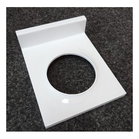 Schneider Electric – Plaque de finition Odace Pratic 1 poste blanc brillant – Support téléphone mobile intégré – Installation facile – Compatible avec plaques Schneider