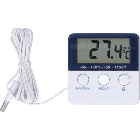 Hochpräzises 2-in-1-Thermometer-Hygrometer mit °C/°F-Alarm und Min-Max-Überwachung