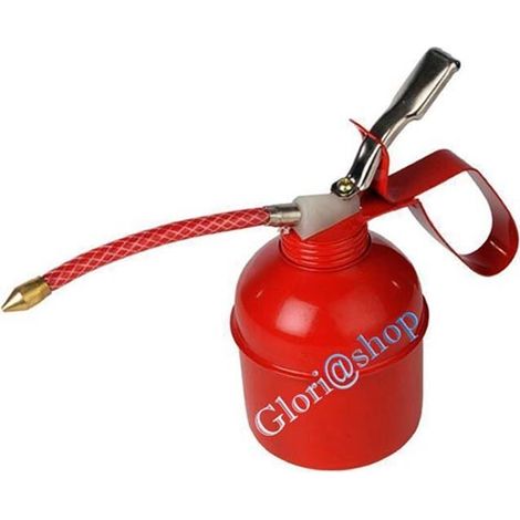 Oliatore A Pompa 300cc In Metallo Oliera Meccanica X Olio Auto Moto Cod10135