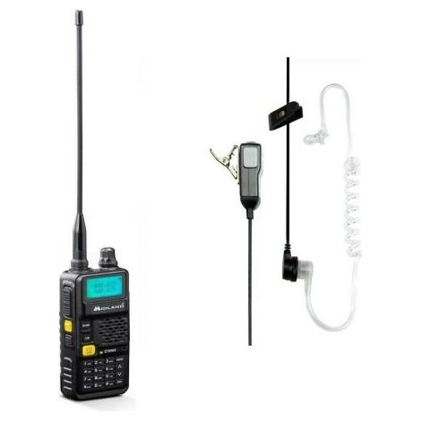 Midland CT590-S Ricetramettitore VHF/UHF dual band + Auricolare microfono MA31-LK