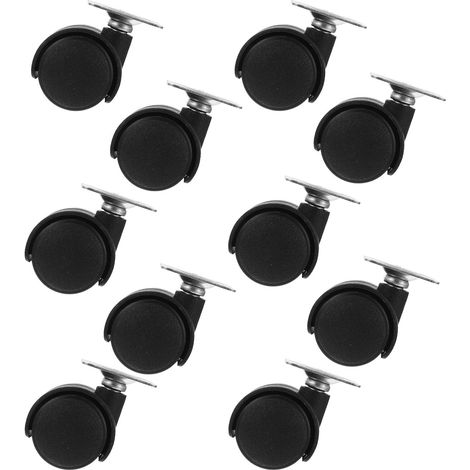 de 10 roulettes pivotantes avec frein pour meubles robustes (1/5)