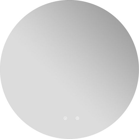 Specchio per bagno ovale - Senza cornice - Antiappannante a LED - D90 cm - ROMULA