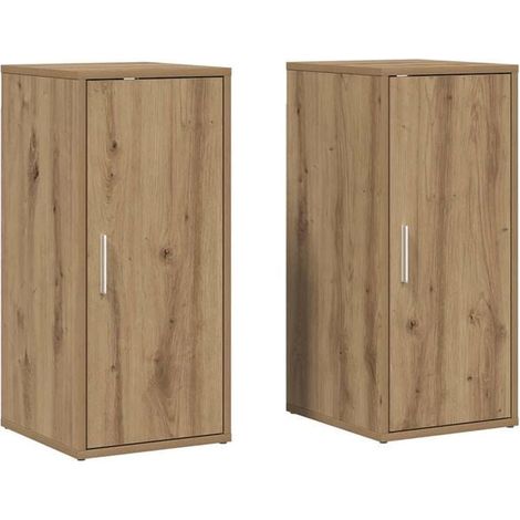 Meuble à chaussures deux pièces, chêne travaillé à la main, bois d'ingénierie (1/5)